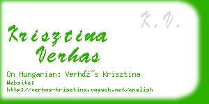 krisztina verhas business card